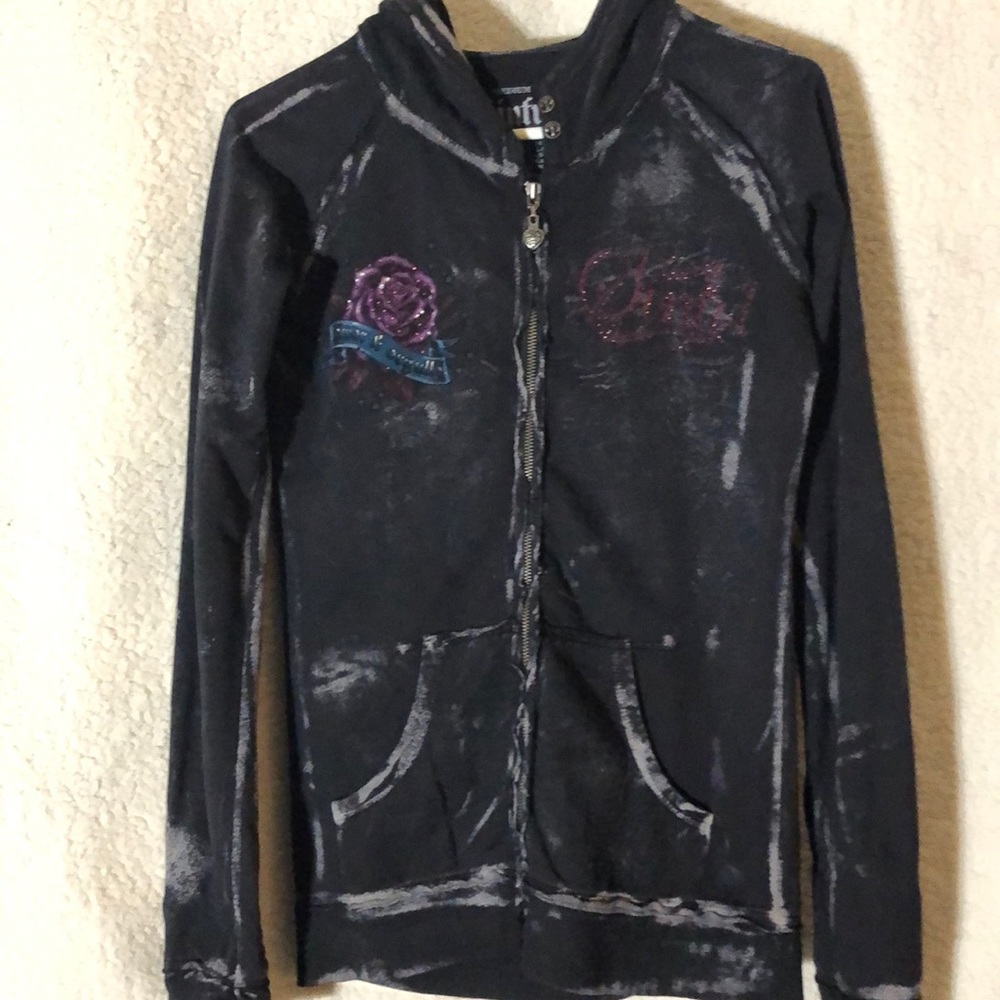 Black zip hoodie